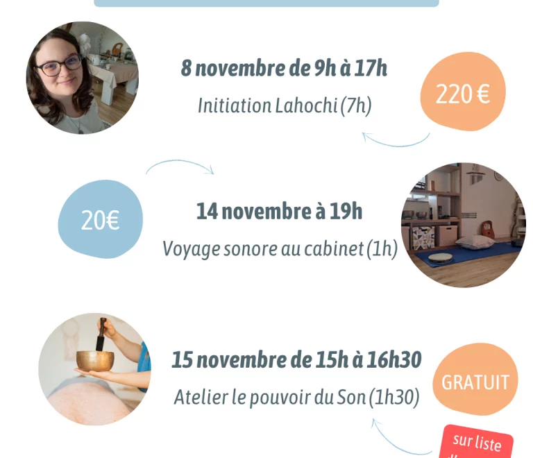 Nos évènements du mois de novembre 2025