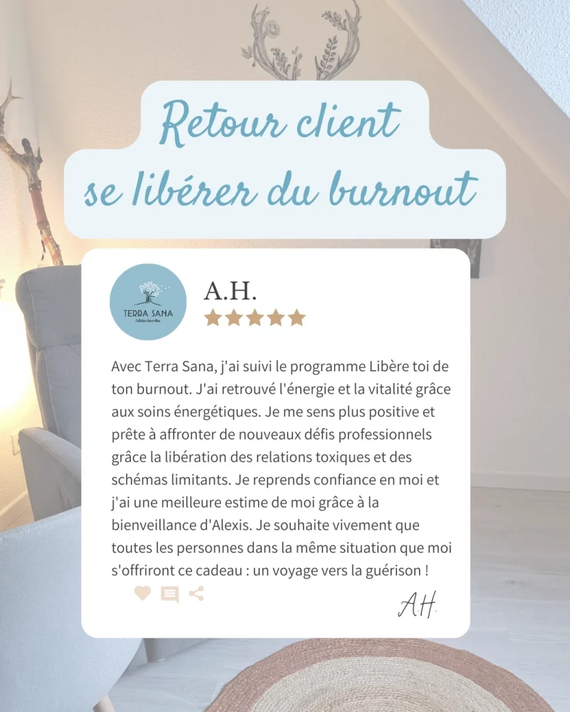 Avis programme guérir burnout et stress Alexis Lavigne Saumur