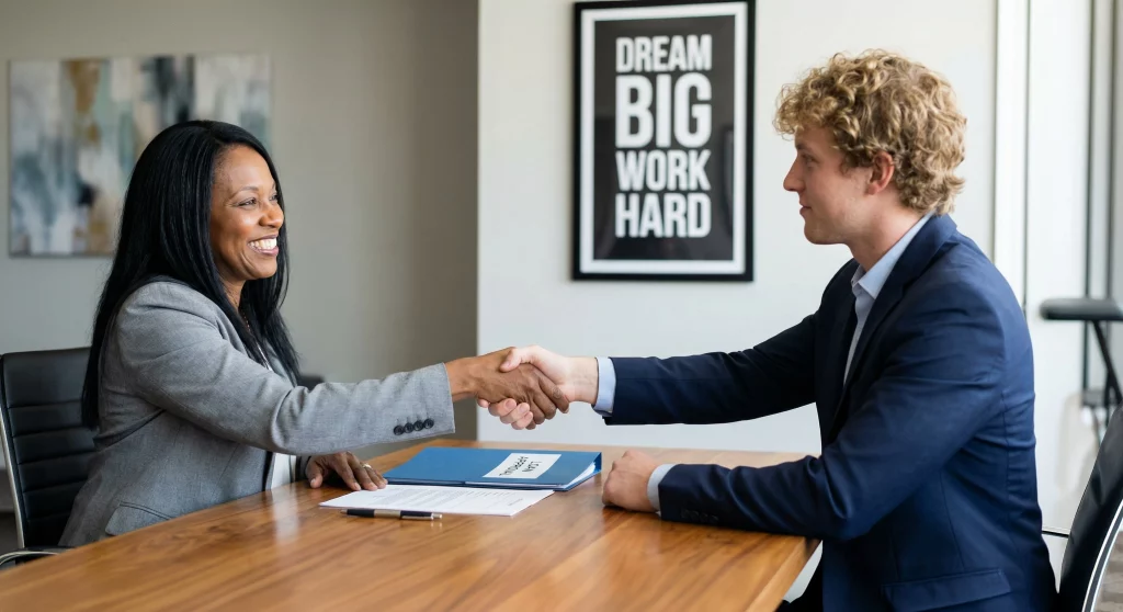 Manager en entretien individuel d'écoute avec un collaborateur en entreprise